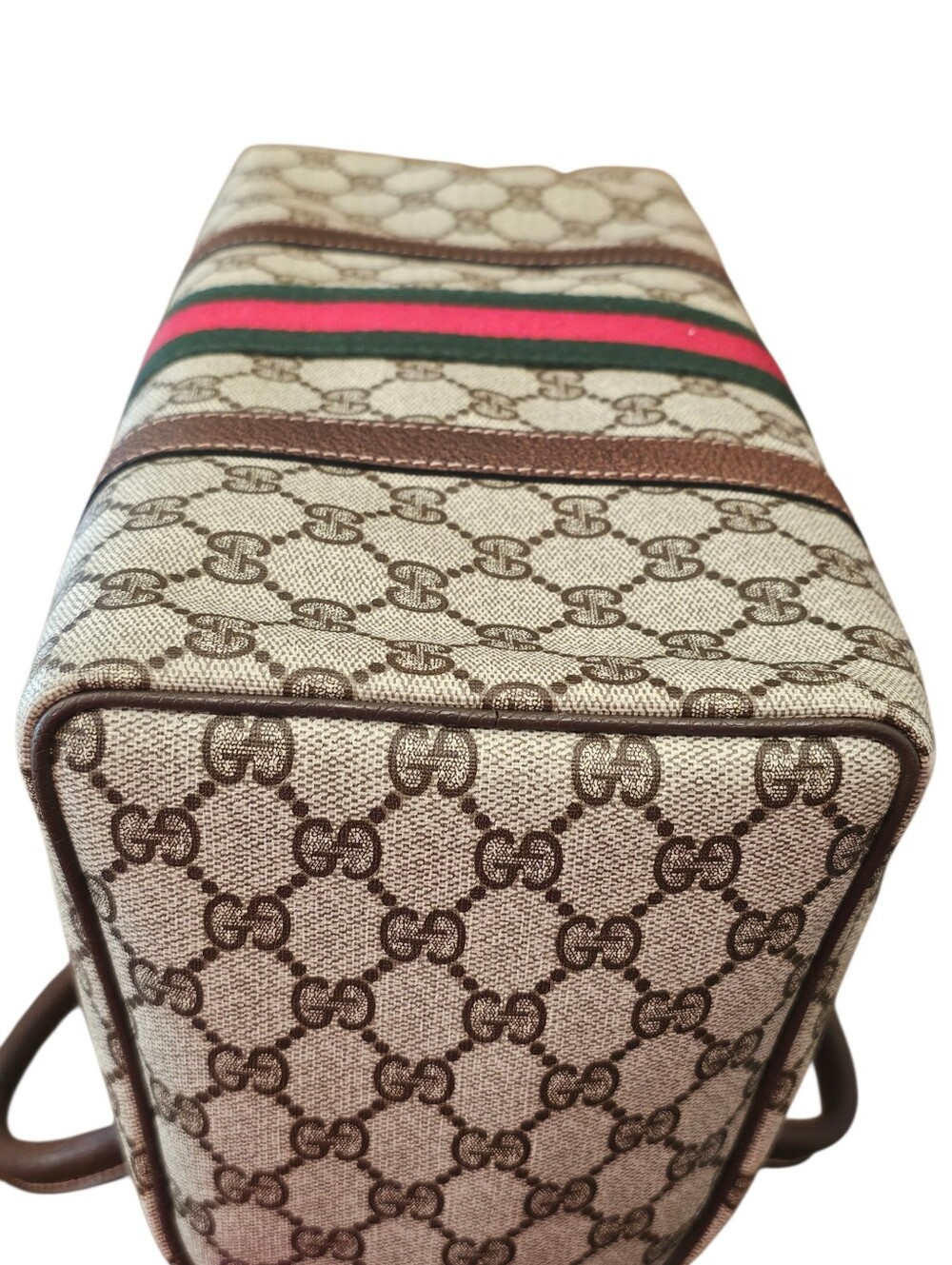 💥HOST PICK💥 Gucci Vintage Beige GG Supreme Canvas Boston Bag - Picture 7 of 7